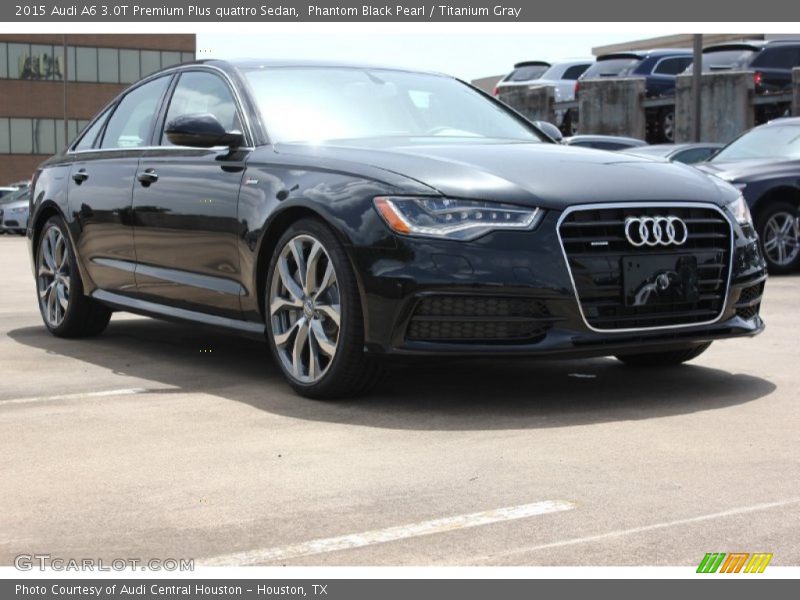 Phantom Black Pearl / Titanium Gray 2015 Audi A6 3.0T Premium Plus quattro Sedan
