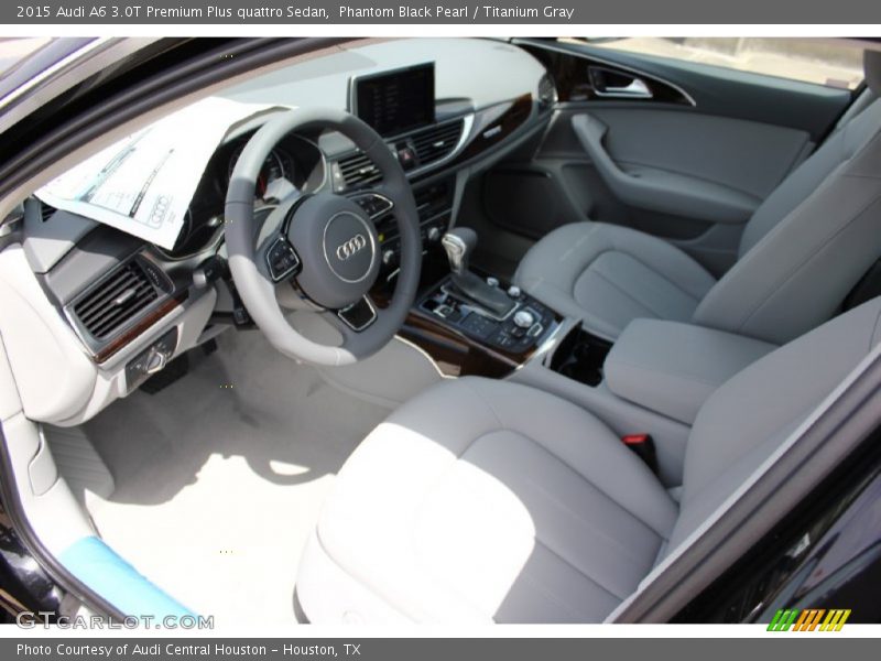 Phantom Black Pearl / Titanium Gray 2015 Audi A6 3.0T Premium Plus quattro Sedan