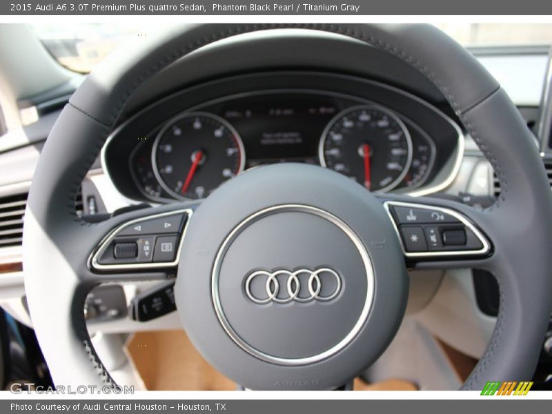 Phantom Black Pearl / Titanium Gray 2015 Audi A6 3.0T Premium Plus quattro Sedan