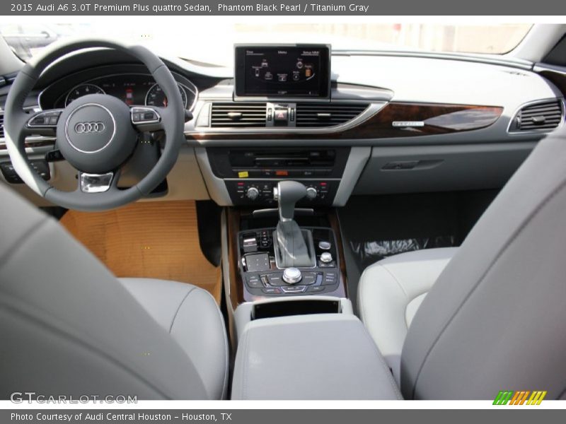 Phantom Black Pearl / Titanium Gray 2015 Audi A6 3.0T Premium Plus quattro Sedan