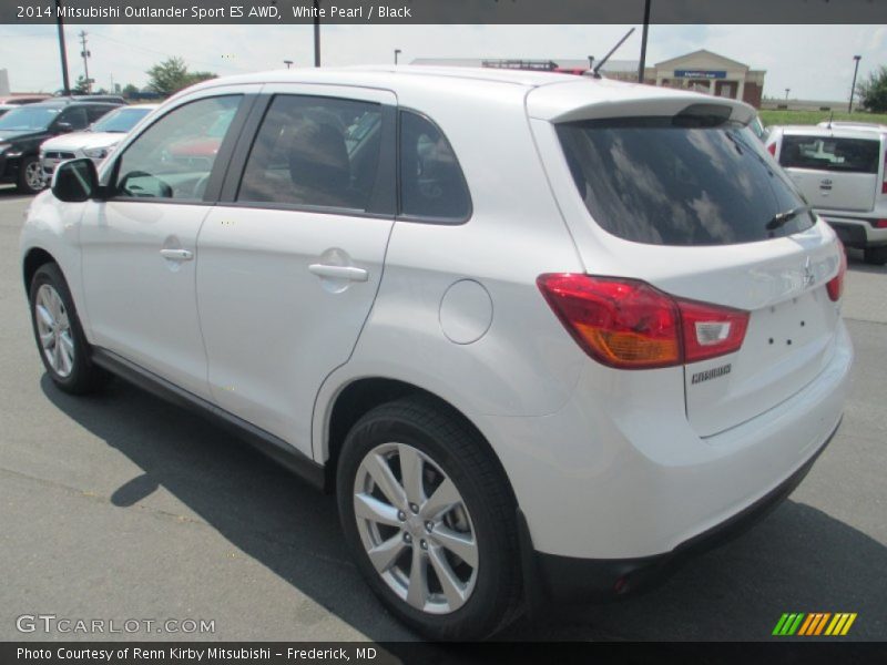 White Pearl / Black 2014 Mitsubishi Outlander Sport ES AWD