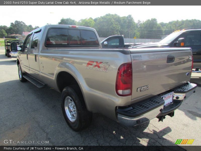 Arizona Beige Metallic / Medium Parchment Beige 2003 Ford F250 Super Duty Lariat Crew Cab 4x4