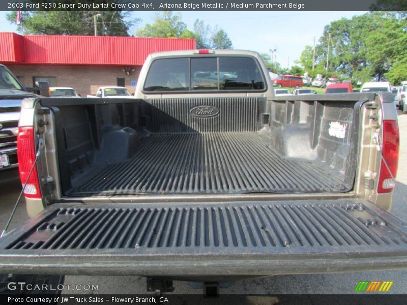 Arizona Beige Metallic / Medium Parchment Beige 2003 Ford F250 Super Duty Lariat Crew Cab 4x4