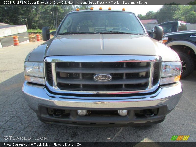 Arizona Beige Metallic / Medium Parchment Beige 2003 Ford F250 Super Duty Lariat Crew Cab 4x4