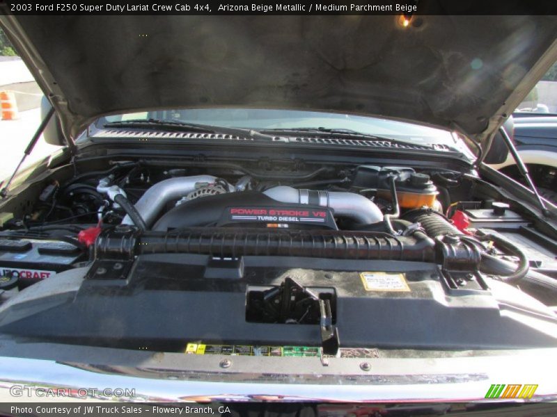 Arizona Beige Metallic / Medium Parchment Beige 2003 Ford F250 Super Duty Lariat Crew Cab 4x4