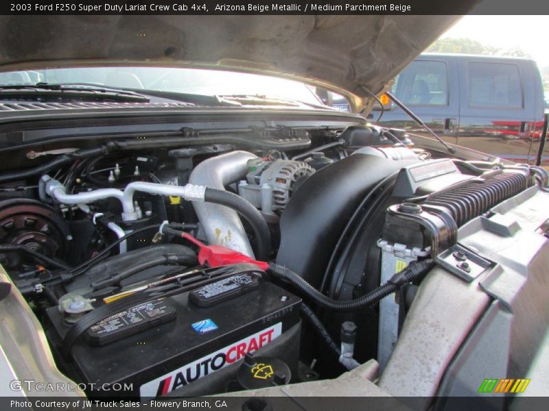 Arizona Beige Metallic / Medium Parchment Beige 2003 Ford F250 Super Duty Lariat Crew Cab 4x4