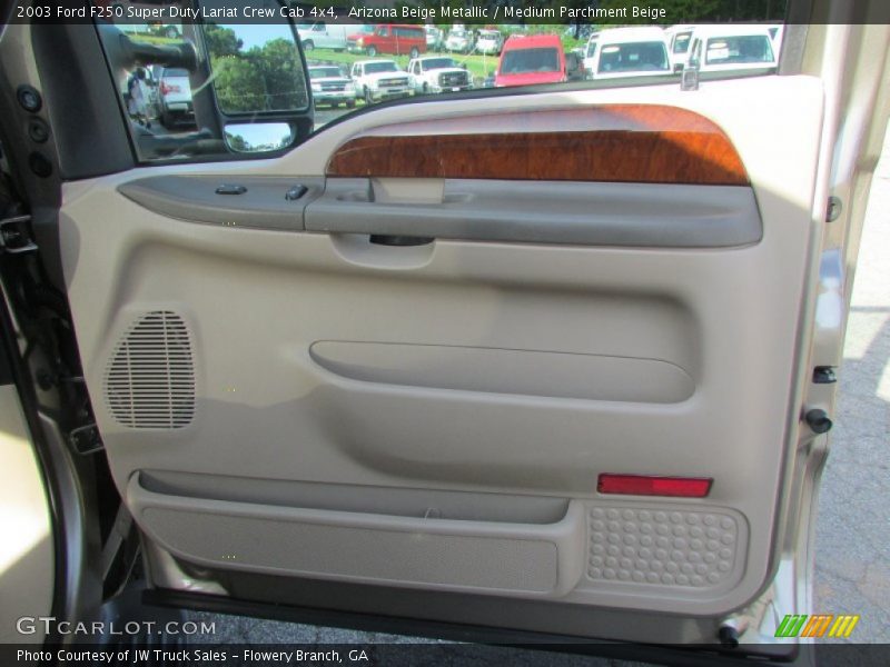 Arizona Beige Metallic / Medium Parchment Beige 2003 Ford F250 Super Duty Lariat Crew Cab 4x4