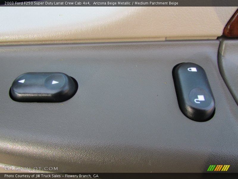 Arizona Beige Metallic / Medium Parchment Beige 2003 Ford F250 Super Duty Lariat Crew Cab 4x4