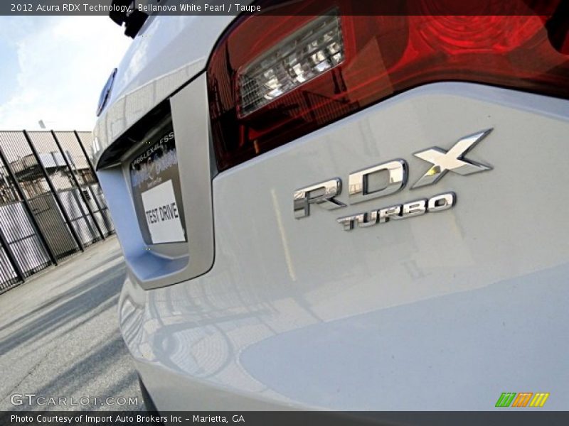Bellanova White Pearl / Taupe 2012 Acura RDX Technology