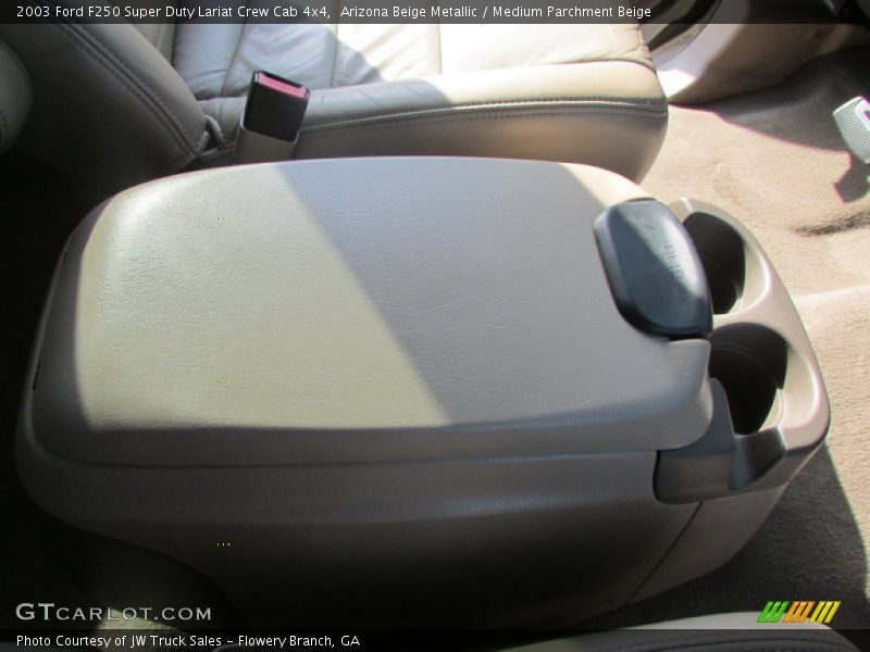 Arizona Beige Metallic / Medium Parchment Beige 2003 Ford F250 Super Duty Lariat Crew Cab 4x4