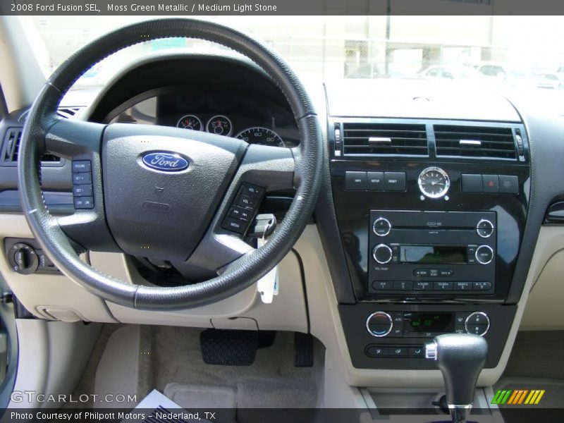 Moss Green Metallic / Medium Light Stone 2008 Ford Fusion SEL