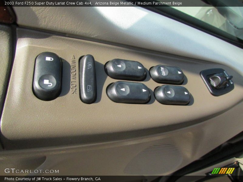 Arizona Beige Metallic / Medium Parchment Beige 2003 Ford F250 Super Duty Lariat Crew Cab 4x4