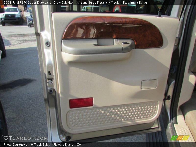 Arizona Beige Metallic / Medium Parchment Beige 2003 Ford F250 Super Duty Lariat Crew Cab 4x4