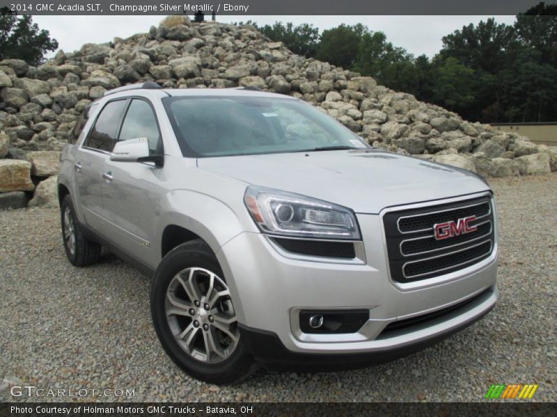 Champagne Silver Metallic / Ebony 2014 GMC Acadia SLT