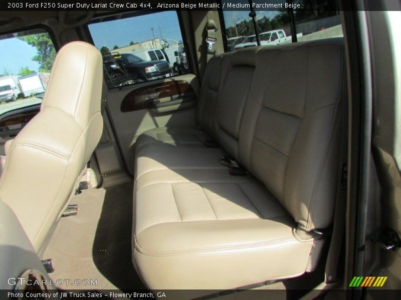 Arizona Beige Metallic / Medium Parchment Beige 2003 Ford F250 Super Duty Lariat Crew Cab 4x4