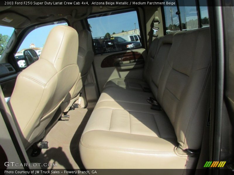 Arizona Beige Metallic / Medium Parchment Beige 2003 Ford F250 Super Duty Lariat Crew Cab 4x4