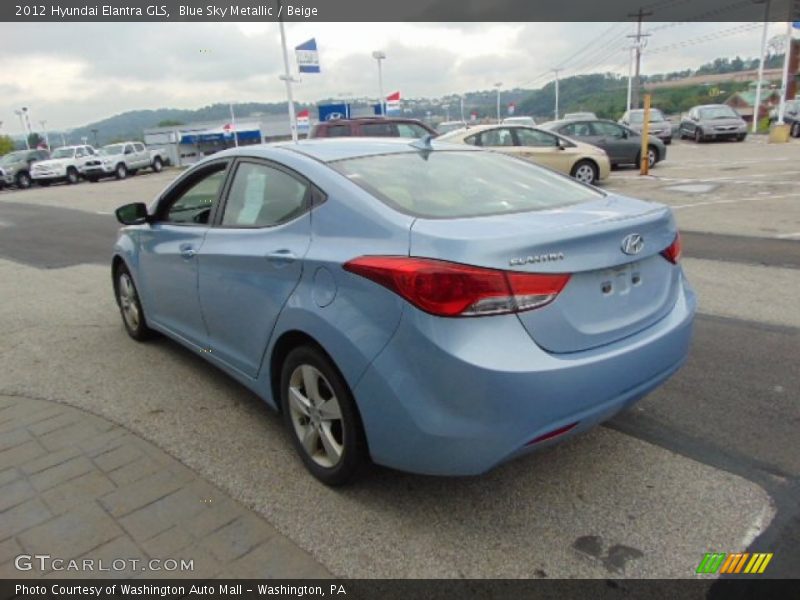 Blue Sky Metallic / Beige 2012 Hyundai Elantra GLS