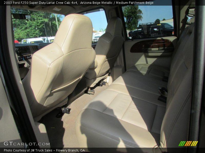 Arizona Beige Metallic / Medium Parchment Beige 2003 Ford F250 Super Duty Lariat Crew Cab 4x4