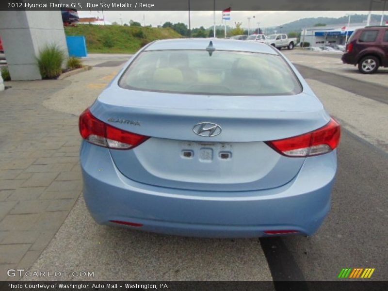 Blue Sky Metallic / Beige 2012 Hyundai Elantra GLS
