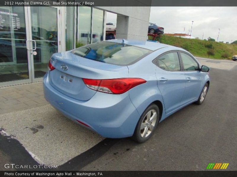 Blue Sky Metallic / Beige 2012 Hyundai Elantra GLS