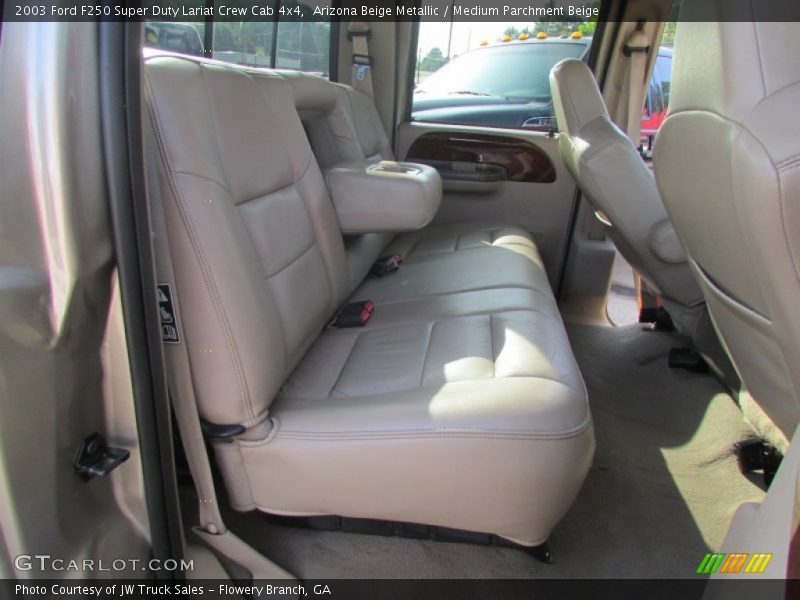 Arizona Beige Metallic / Medium Parchment Beige 2003 Ford F250 Super Duty Lariat Crew Cab 4x4