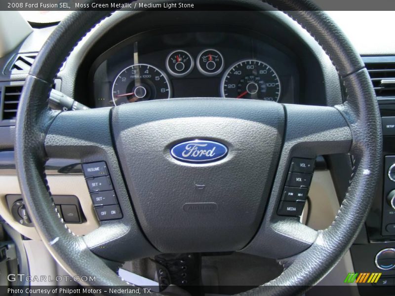 Moss Green Metallic / Medium Light Stone 2008 Ford Fusion SEL