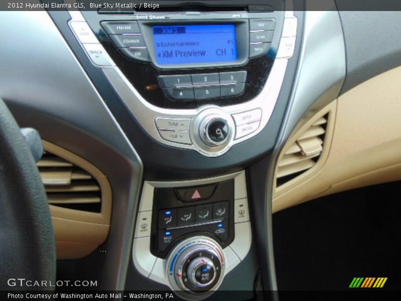 Blue Sky Metallic / Beige 2012 Hyundai Elantra GLS