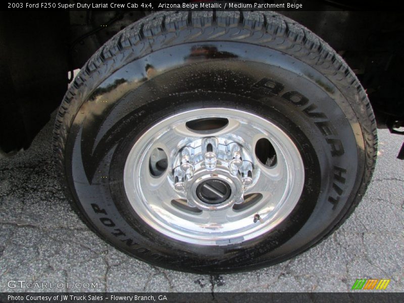 Arizona Beige Metallic / Medium Parchment Beige 2003 Ford F250 Super Duty Lariat Crew Cab 4x4