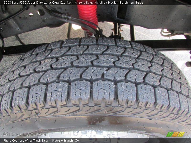 Arizona Beige Metallic / Medium Parchment Beige 2003 Ford F250 Super Duty Lariat Crew Cab 4x4