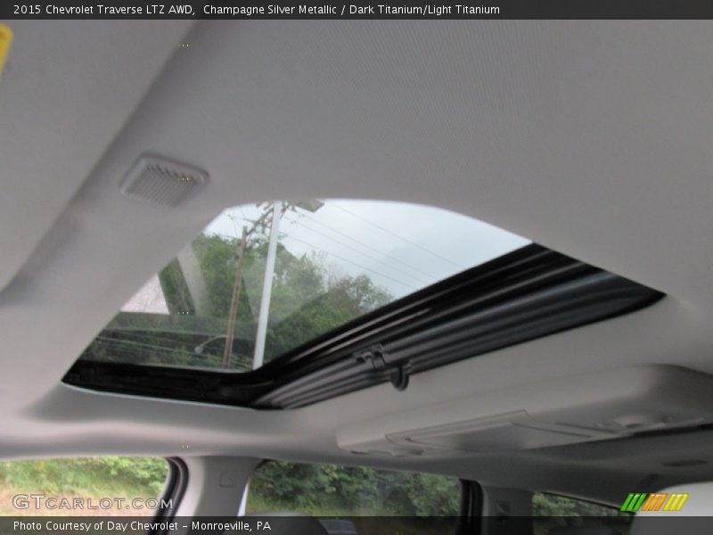 Champagne Silver Metallic / Dark Titanium/Light Titanium 2015 Chevrolet Traverse LTZ AWD