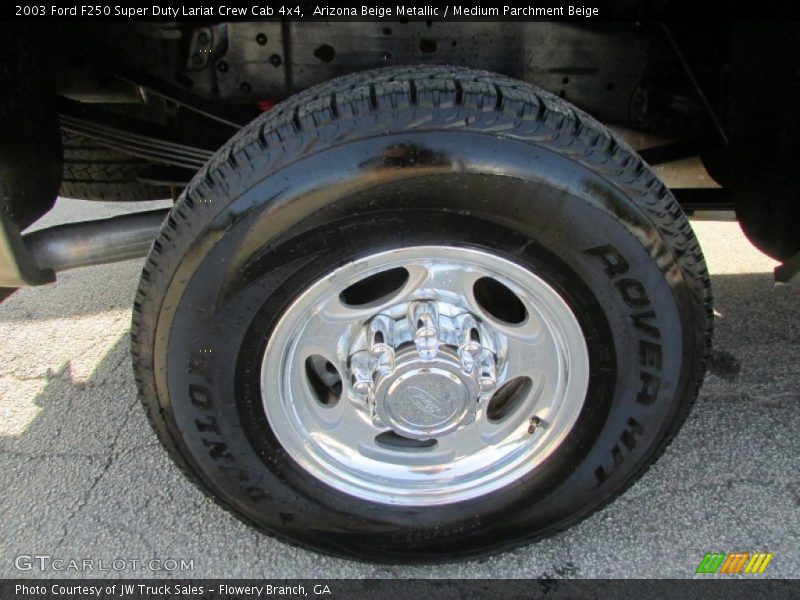 Arizona Beige Metallic / Medium Parchment Beige 2003 Ford F250 Super Duty Lariat Crew Cab 4x4