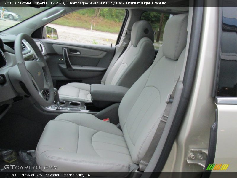 Champagne Silver Metallic / Dark Titanium/Light Titanium 2015 Chevrolet Traverse LTZ AWD