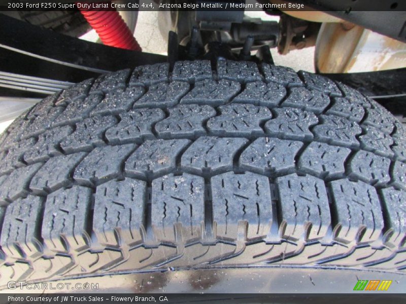 Arizona Beige Metallic / Medium Parchment Beige 2003 Ford F250 Super Duty Lariat Crew Cab 4x4