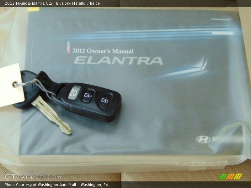 Blue Sky Metallic / Beige 2012 Hyundai Elantra GLS