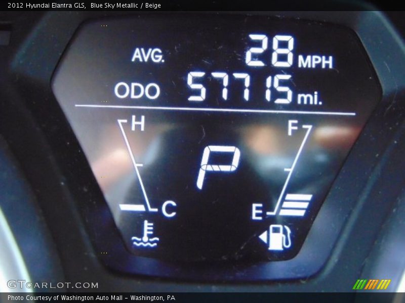 Blue Sky Metallic / Beige 2012 Hyundai Elantra GLS