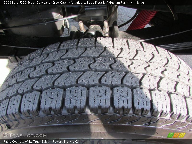 Arizona Beige Metallic / Medium Parchment Beige 2003 Ford F250 Super Duty Lariat Crew Cab 4x4