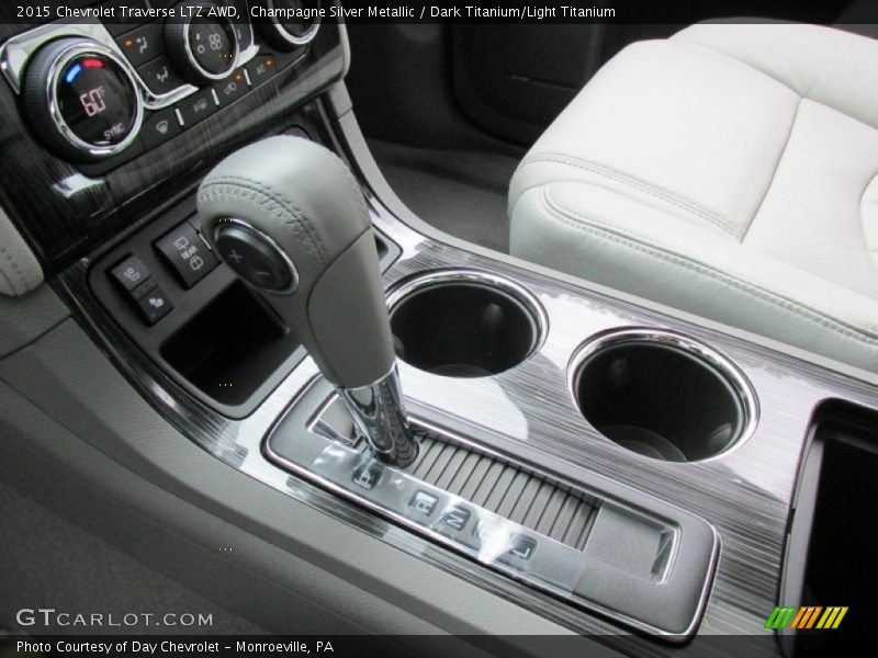 Champagne Silver Metallic / Dark Titanium/Light Titanium 2015 Chevrolet Traverse LTZ AWD
