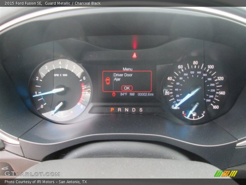 Guard Metallic / Charcoal Black 2015 Ford Fusion SE
