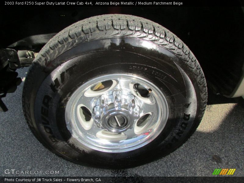 Arizona Beige Metallic / Medium Parchment Beige 2003 Ford F250 Super Duty Lariat Crew Cab 4x4