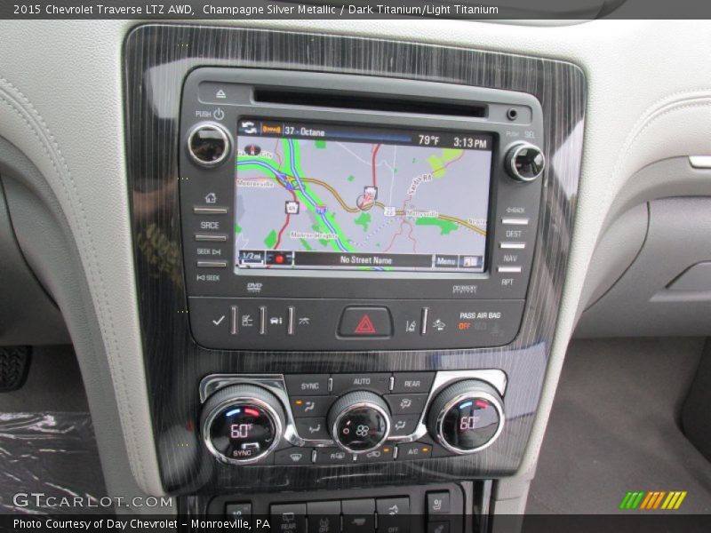Champagne Silver Metallic / Dark Titanium/Light Titanium 2015 Chevrolet Traverse LTZ AWD