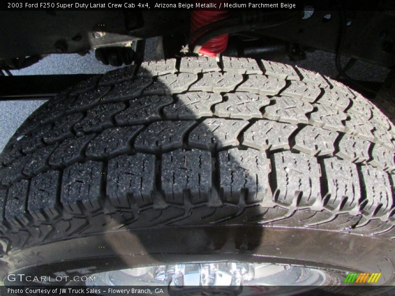 Arizona Beige Metallic / Medium Parchment Beige 2003 Ford F250 Super Duty Lariat Crew Cab 4x4