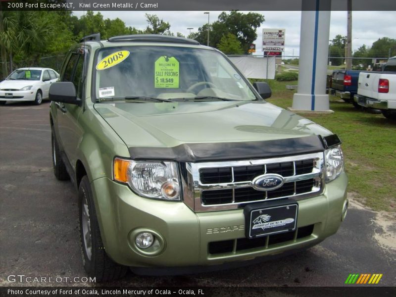 Kiwi Green Metallic / Camel 2008 Ford Escape XLT