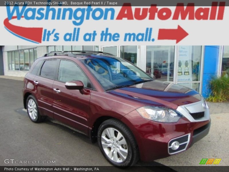 Basque Red Pearl II / Taupe 2012 Acura RDX Technology SH-AWD