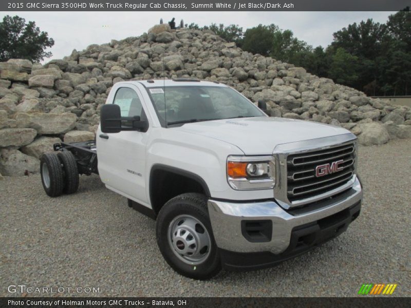 Front 3/4 View of 2015 Sierra 3500HD Work Truck Regular Cab Chassis