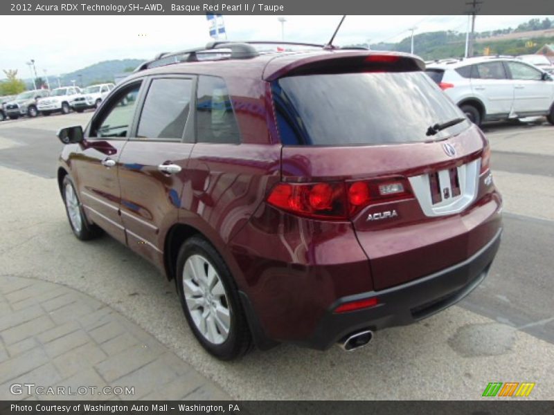 Basque Red Pearl II / Taupe 2012 Acura RDX Technology SH-AWD