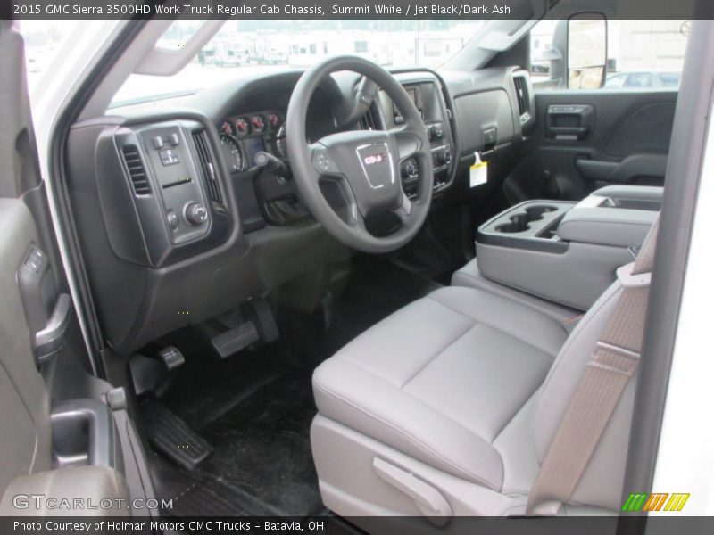 Jet Black/Dark Ash Interior - 2015 Sierra 3500HD Work Truck Regular Cab Chassis 