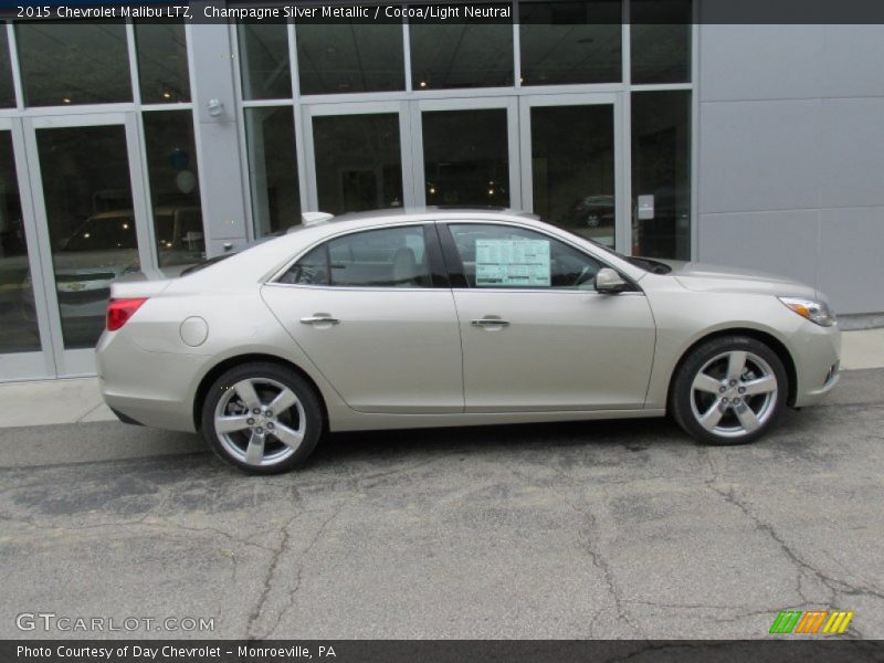 Champagne Silver Metallic / Cocoa/Light Neutral 2015 Chevrolet Malibu LTZ
