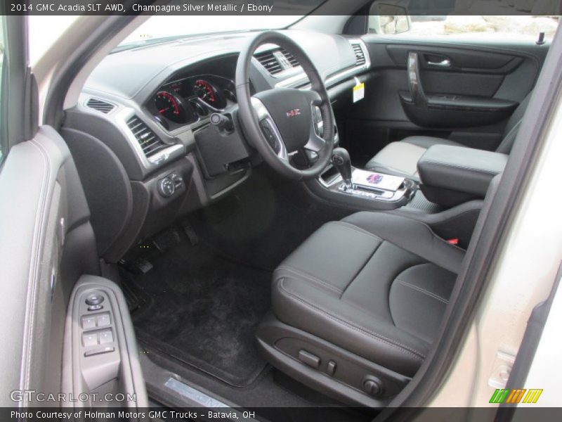 Champagne Silver Metallic / Ebony 2014 GMC Acadia SLT AWD
