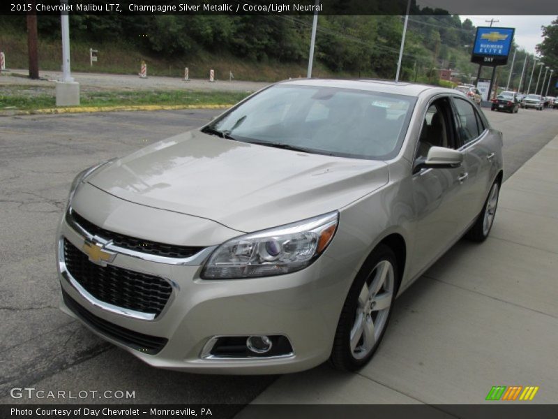 Champagne Silver Metallic / Cocoa/Light Neutral 2015 Chevrolet Malibu LTZ