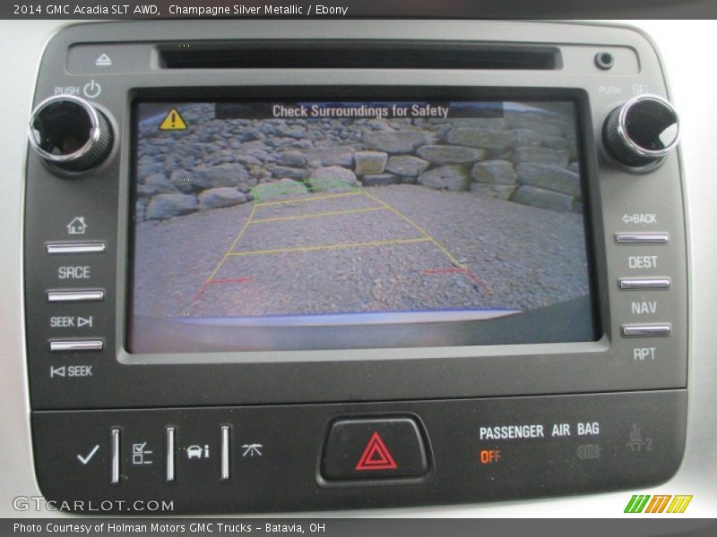 Champagne Silver Metallic / Ebony 2014 GMC Acadia SLT AWD